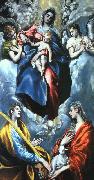 El Greco Madonna and Child with St.Marina and St.Agnes oil on canvas
